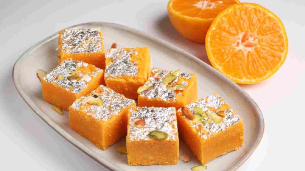 Orange Barfi premium citrus flavored sweet doorstep delivery nationwide