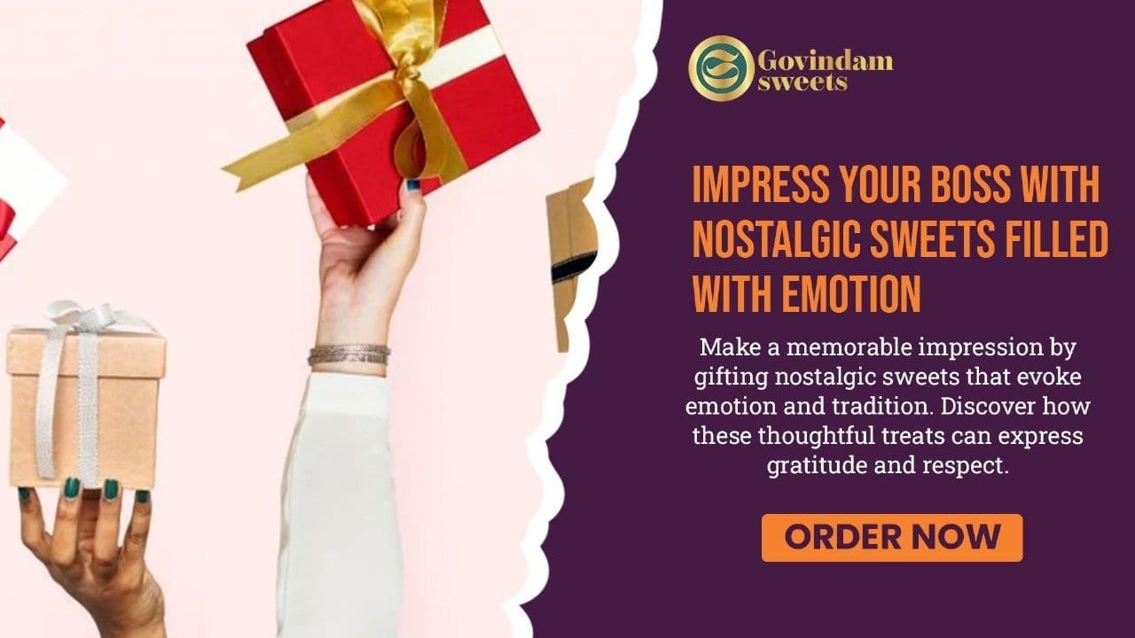 Impress Your Boss: Nostalgic Sweets That Evoke Heartfelt Memories 1 Assortment of colorful traditional Indian sweets arranged on a decorative plate