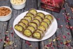 Premium fig-cashew cake with glossy texture showcasing rich dried fruit pieces