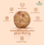 Gond Laddu neatly packed in a festive and wellness-themed gift box