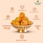 Close-up of Jodhpuri Laddu showing rich texture and brown color