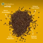 Premium quality flax and cumin seeds before roasting process