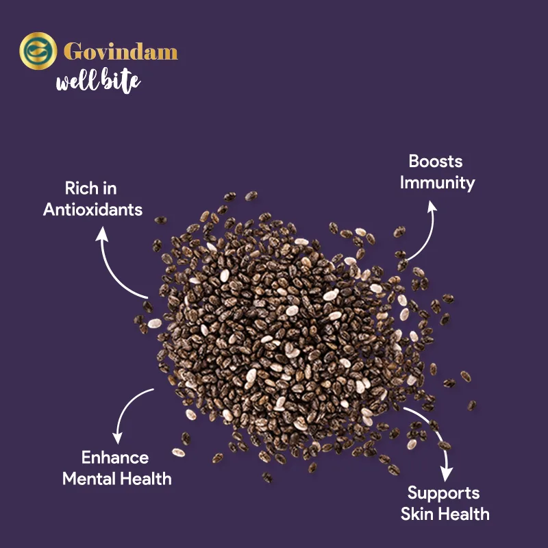 Premium chia seeds undergoing careful roasting process