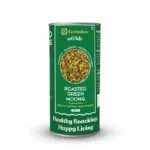 Crispy roasted green moong beans showing perfect texture