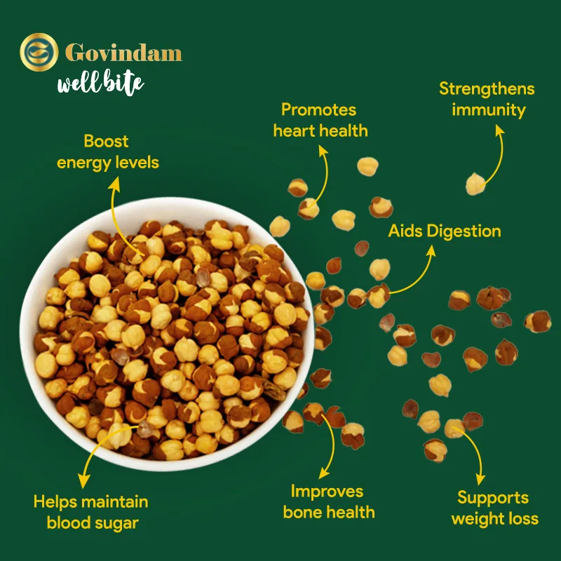 Fresh garlic and premium chickpeas used in preparation