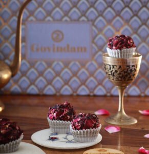 Rose Laddu in premium gift box with floral design