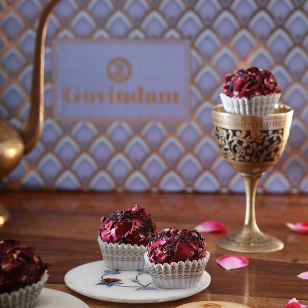 Rose Laddu in premium gift box with floral design