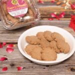 Close-up of Millets Coconut Cookies with crisp edges and coconut topping