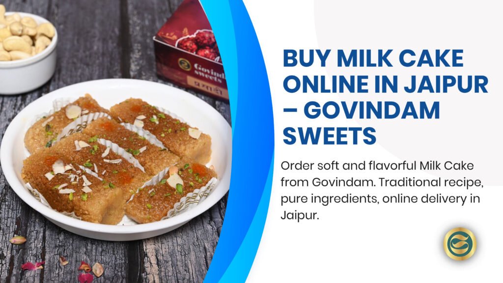 Fresh homemade Milk Cake with traditional recipe for online delivery in Jaipur