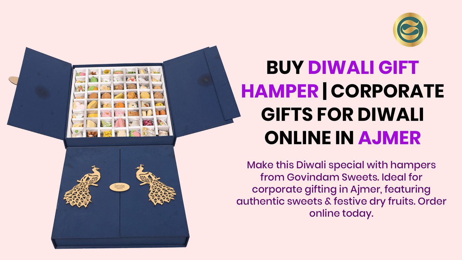 Buy Diwali Gift Hamper Corporate Gifts for Diwali Online Ajmer 1 Premium Diwali gift hamper Ajmer authentic Rajasthani sweets dry fruits corporate gifts