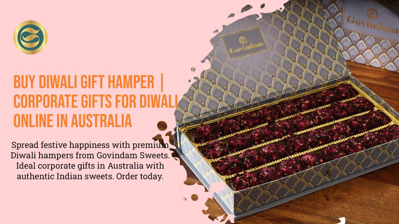 Buy Diwali Gift Hamper Corporate Gifts for Diwali Online Australia 1 Premium Diwali gift hamper Australia authentic Indian sweets dry fruits corporate gifts