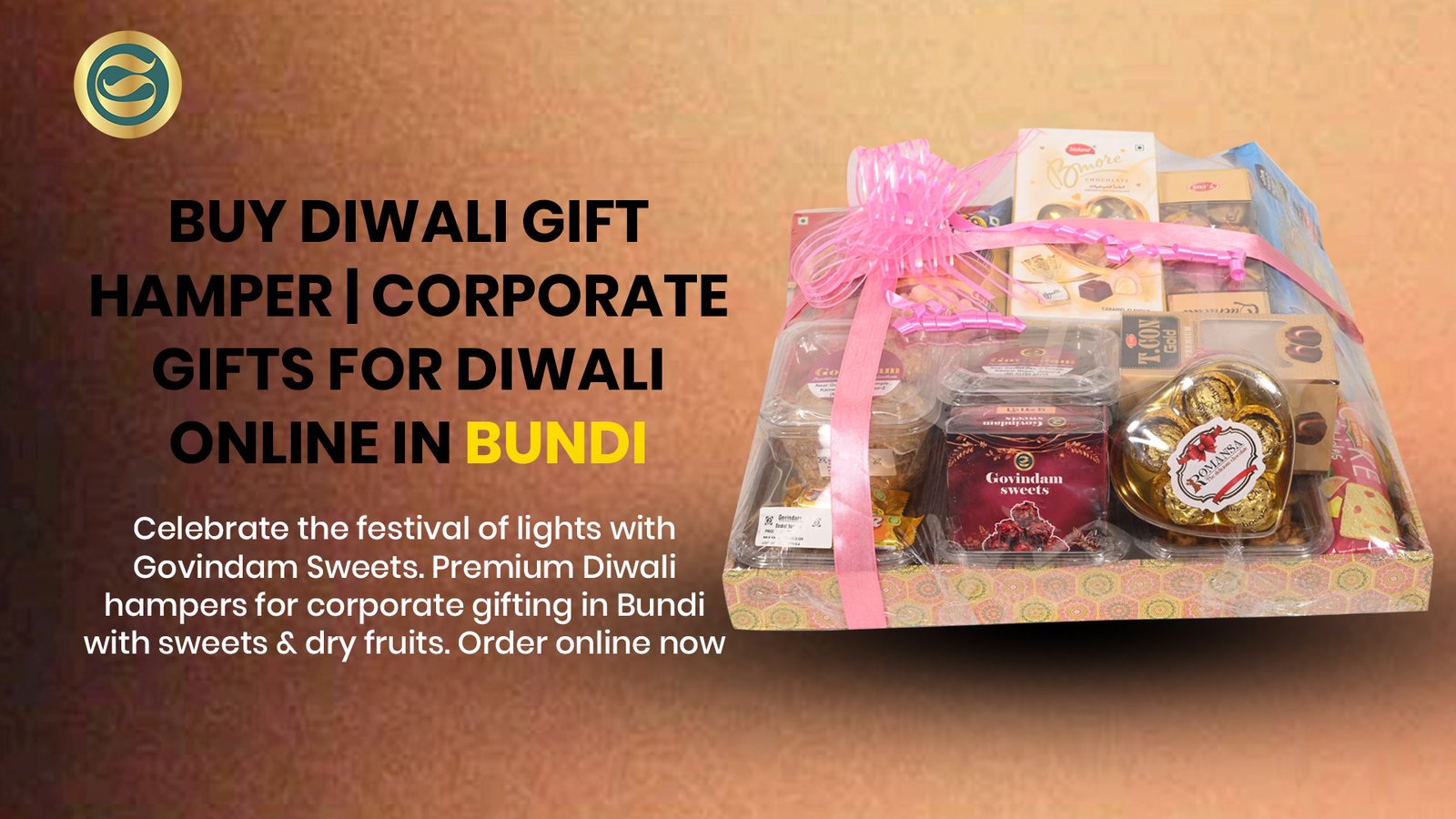 Buy Diwali Gift Hamper Corporate Gifts for Diwali Online Bundi 1 Premium Diwali gift hamper Bundi authentic Rajasthani sweets dry fruits corporate gifts