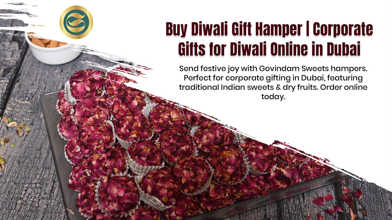 Buy Diwali Gift Hamper Corporate Gifts for Diwali Online Dubai 1 Premium Diwali gift hamper Dubai authentic Indian sweets dry fruits corporate gifts