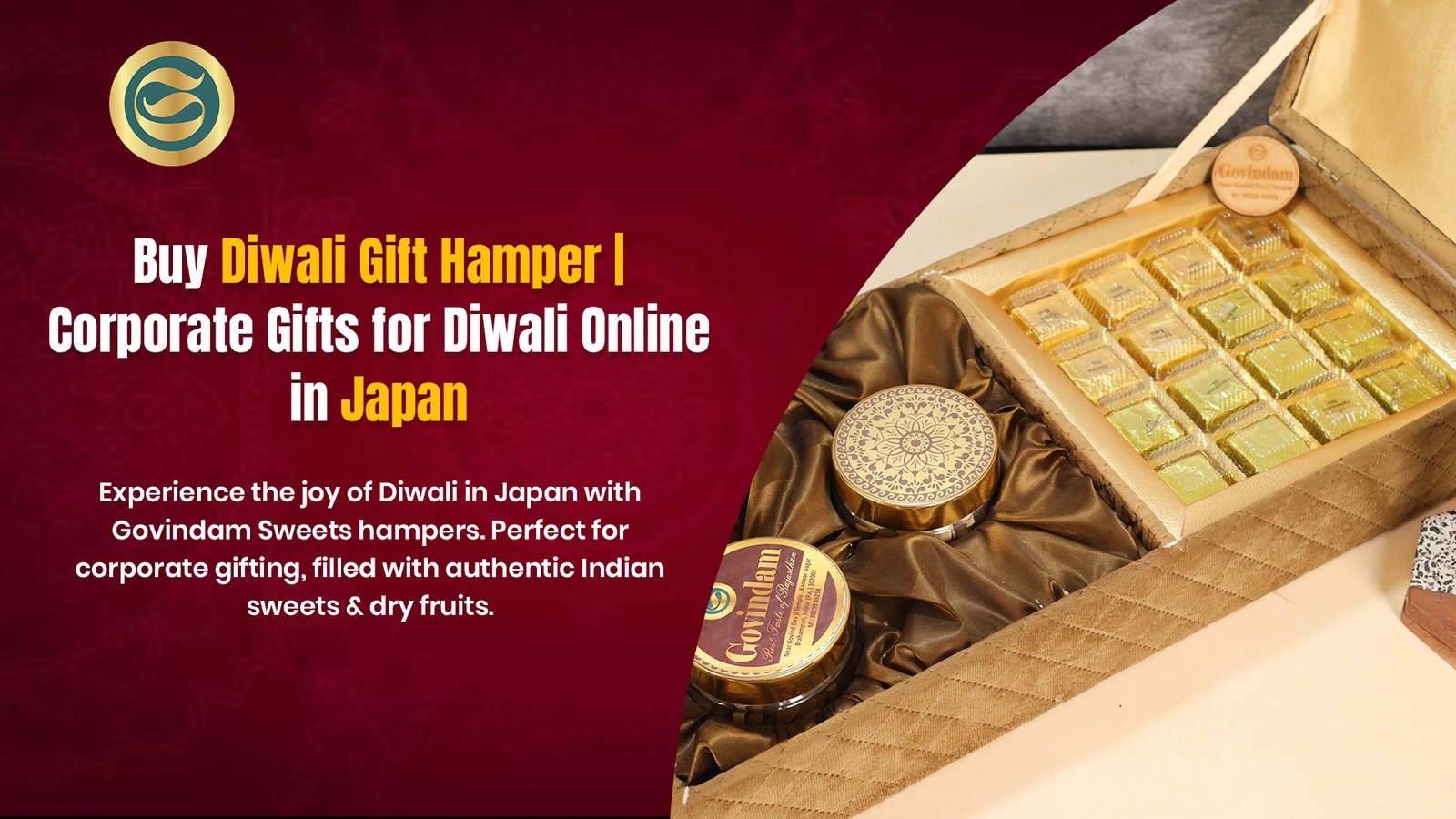 Buy Diwali Gift Hamper Corporate Gifts for Diwali Online Japan 1 Premium Diwali gift hamper Japan authentic Indian sweets dry fruits corporate gifts