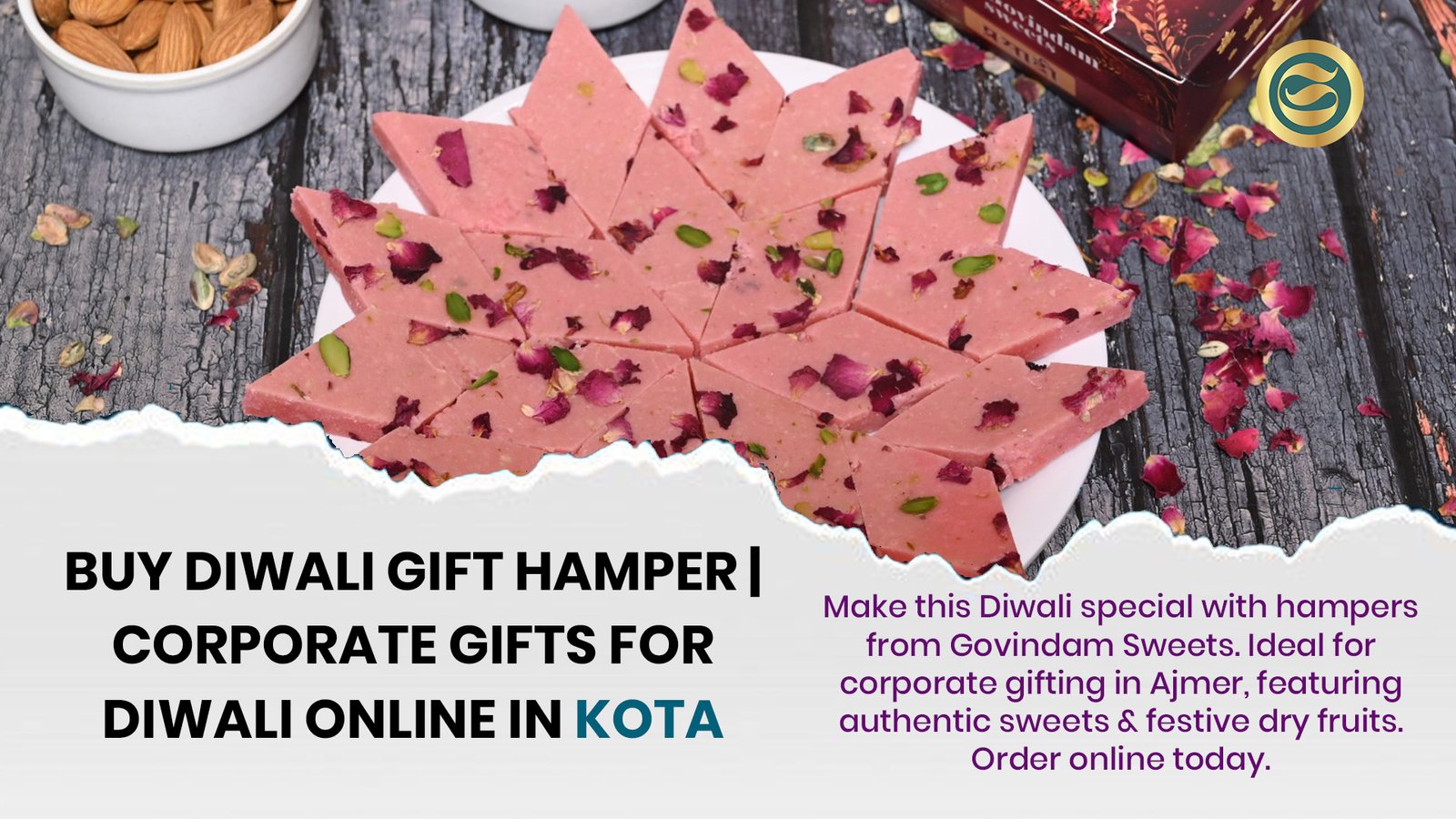 Buy Diwali Gift Hamper Corporate Gifts for Diwali Online Kota 1 Premium Diwali gift hamper Kota authentic Rajasthani sweets dry fruits corporate gifts