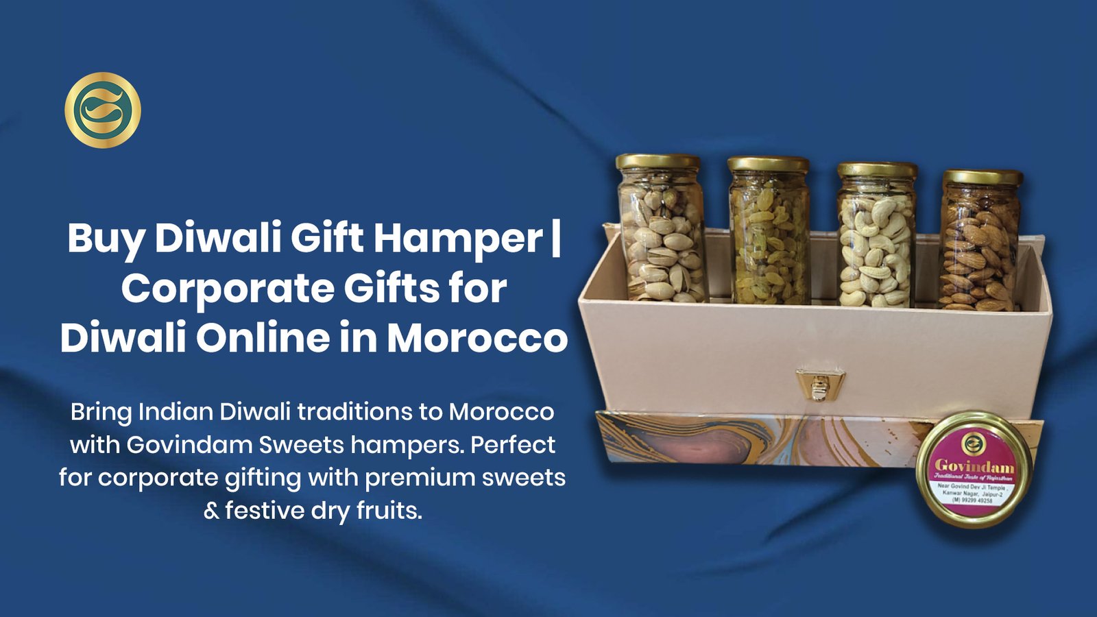Buy Diwali Gift Hamper Corporate Gifts for Diwali Online Morocco 1 Premium Diwali gift hamper Morocco authentic Indian sweets dry fruits corporate gifts