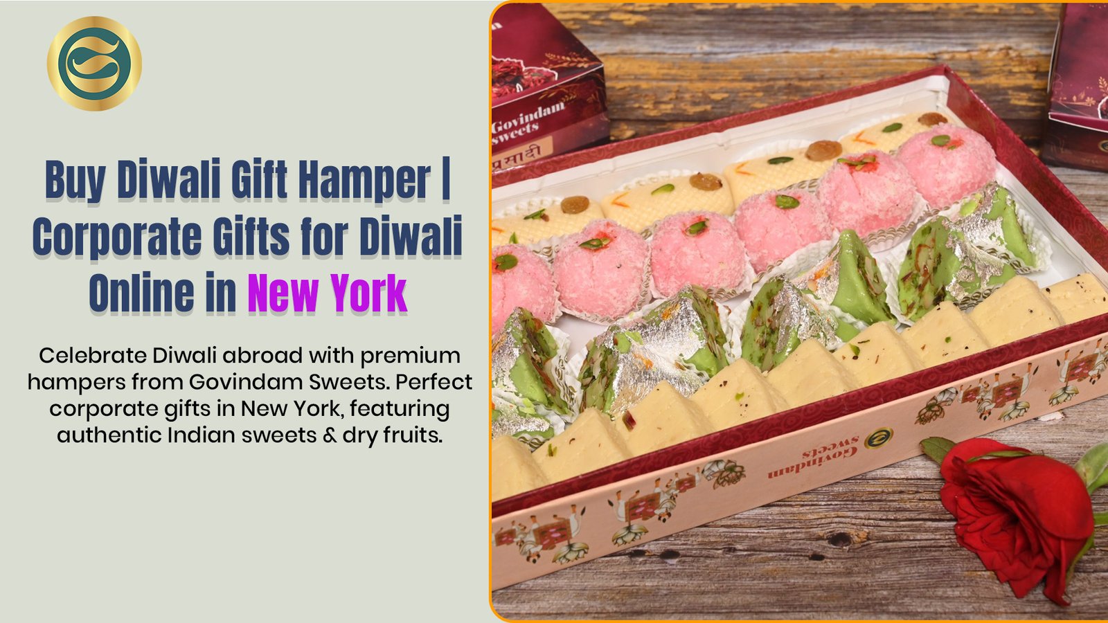 Buy Diwali Gift Hamper Corporate Gifts for Diwali Online New York 1 Premium Diwali gift hamper New York authentic Indian sweets dry fruits corporate gifts