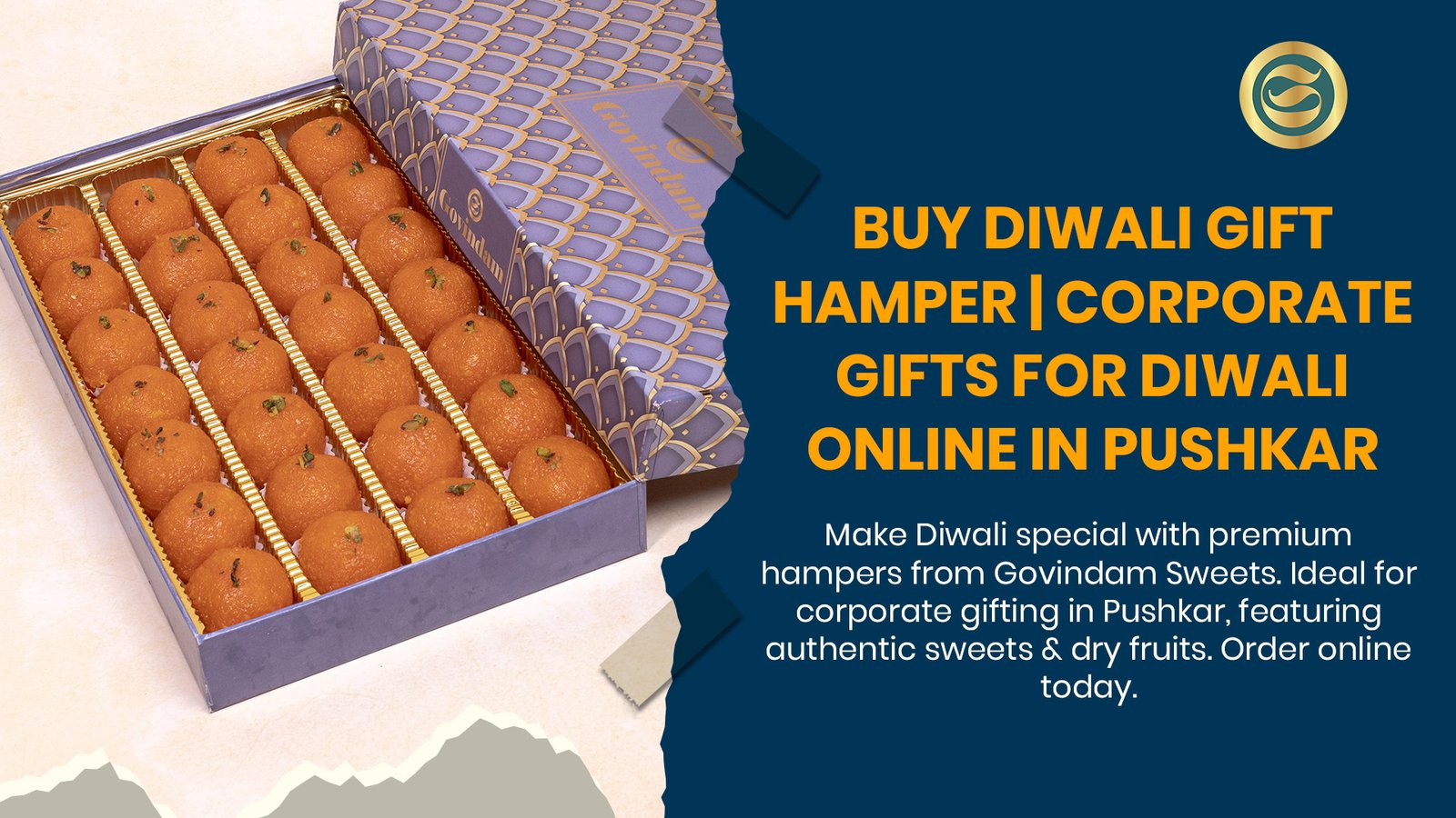 Buy Diwali Gift Hamper Corporate Gifts for Diwali Online Pushkar 1 Premium Diwali gift hamper Pushkar authentic Rajasthani sweets dry fruits corporate gifts