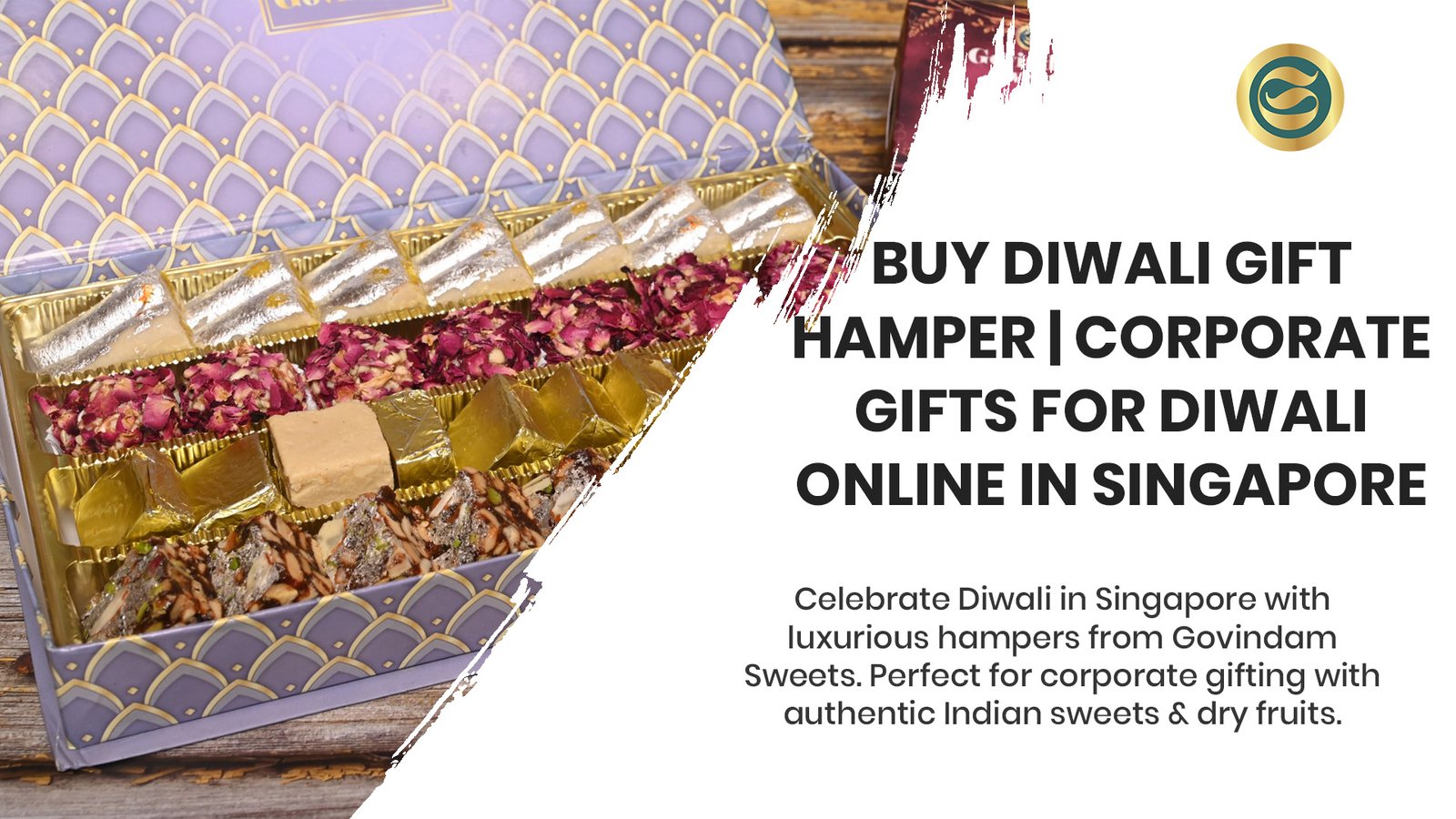 Buy Diwali Gift Hamper Corporate Gifts for Diwali Online Singapore 1 Premium Diwali gift hamper Singapore authentic Indian sweets dry fruits corporate gifts
