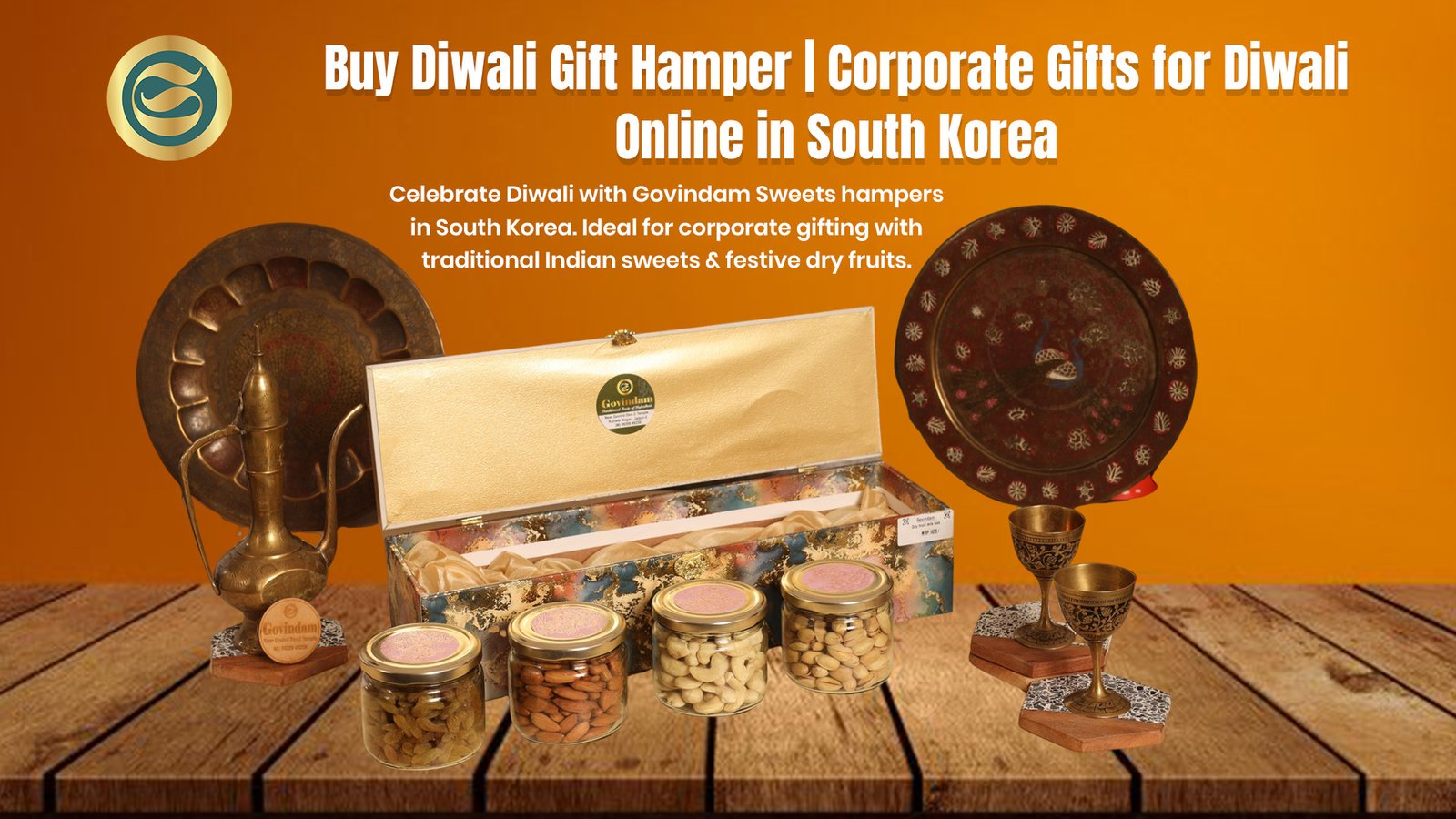 Buy Diwali Gift Hamper Corporate Gifts for Diwali Online South Korea 1 Premium Diwali gift hamper South Korea authentic Indian sweets dry fruits corporate