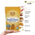 Bombay Chana wholesale packaging range from 500g retail packs to 25kg bulk bags displayed professionally