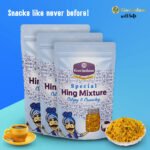 Hing Mixture served after traditional Indian meal showing digestive wellness context with herbal tea accompaniment