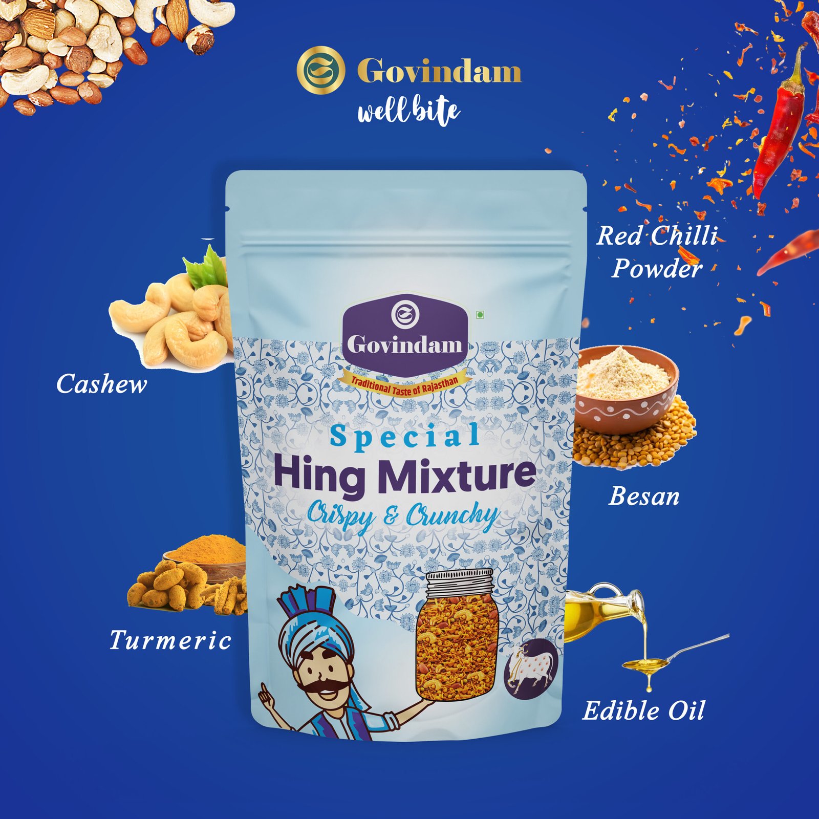 Hing Mixture traditional preparation in brass kadhai showing authentic Ayurvedic cooking method preserving medicinal properties