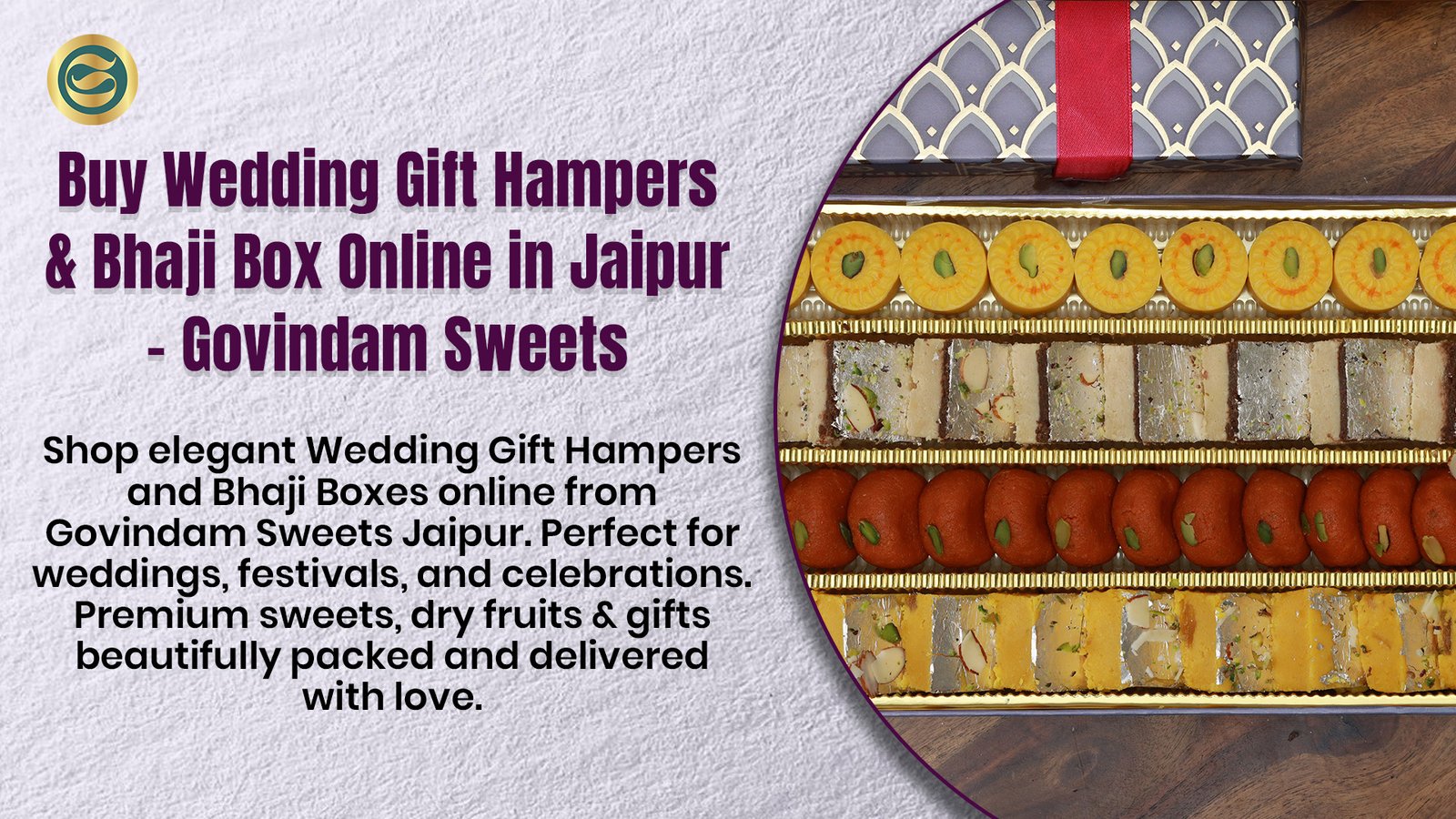 Buy Wedding Gift Hampers & Bhaji Box Online in Jaipur – Govindam Sweets 1 wedding gift hampers Bhaji box Jaipur Govindam Sweets premium packaging