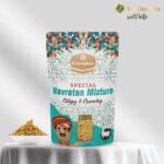 Navratan Mixture featuring nine colorful ingredients premium nuts dry fruits - authentic bulk royal namkeen