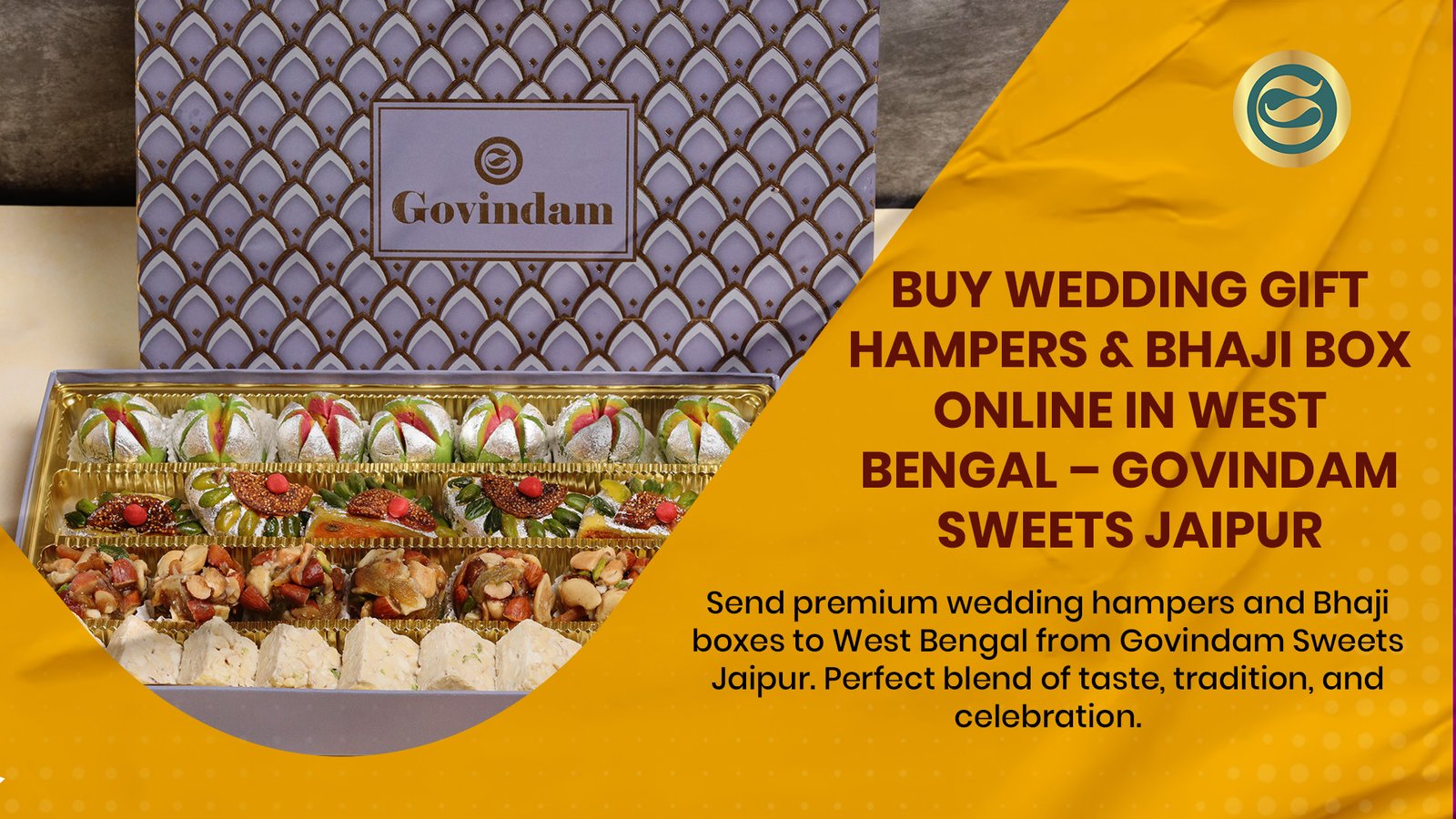 Buy Wedding Gift Hampers & Bhaji Box Online in West Bengal – Govindam Sweets 1 wedding hampers West Bengal online delivery Govindam Sweets premium quality