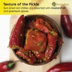 Red Chilli Pickle B2B wholesale showing premium whole red chillies mustard oil traditional spices classic perfection