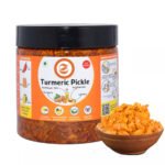 Turmeric Pickle B2B wholesale showing fresh organic golden turmeric roots high curcumin content health benefits