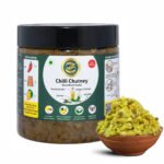 Chilli Chutney Thecha B2B wholesale showing traditional stone grinding fresh green chillies garlic authentic texture