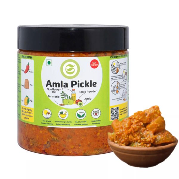 Amla Pickle B2B wholesale showing fresh Indian gooseberries high vitamin C content superfruit immunity benefits