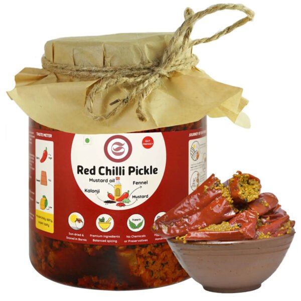 Red Chilli Pickle B2B wholesale manufacturer Govindam Sweets showing factory direct bulk premium lal mirch achar