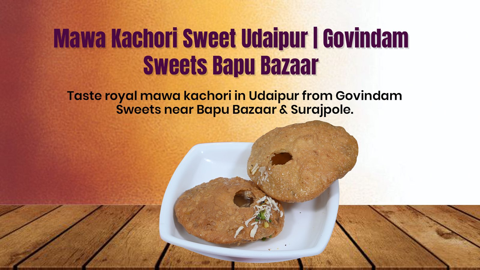 Mawa Kachori Sweet Udaipur royal khoya filled Govindam Bapu Bazaar