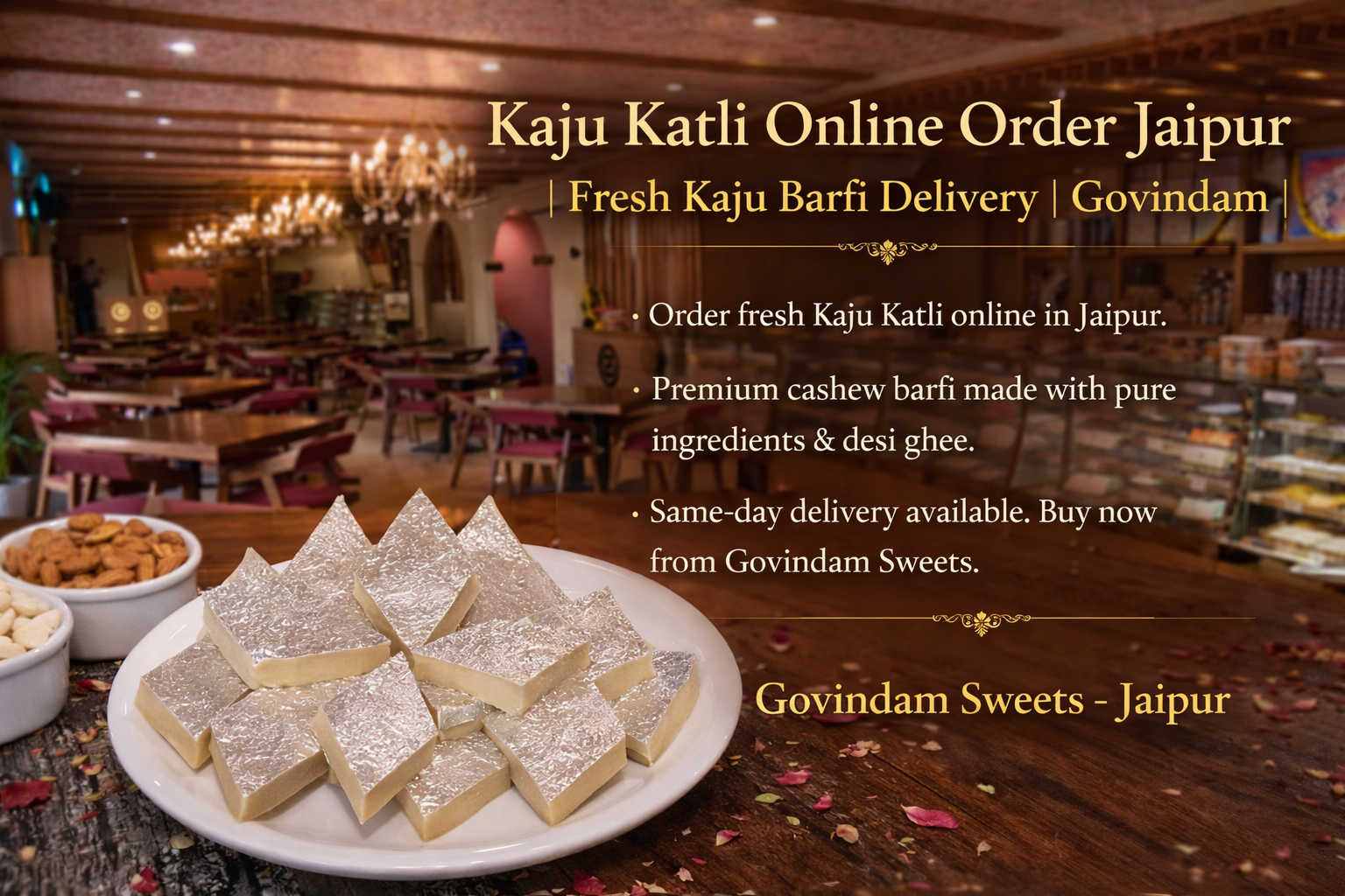 Kaju Katli Online Order Jaipur | Govindam Sweets